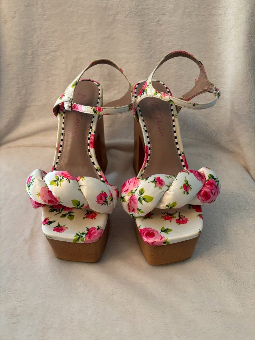 Betsey Johnson Floral Platform Sandals